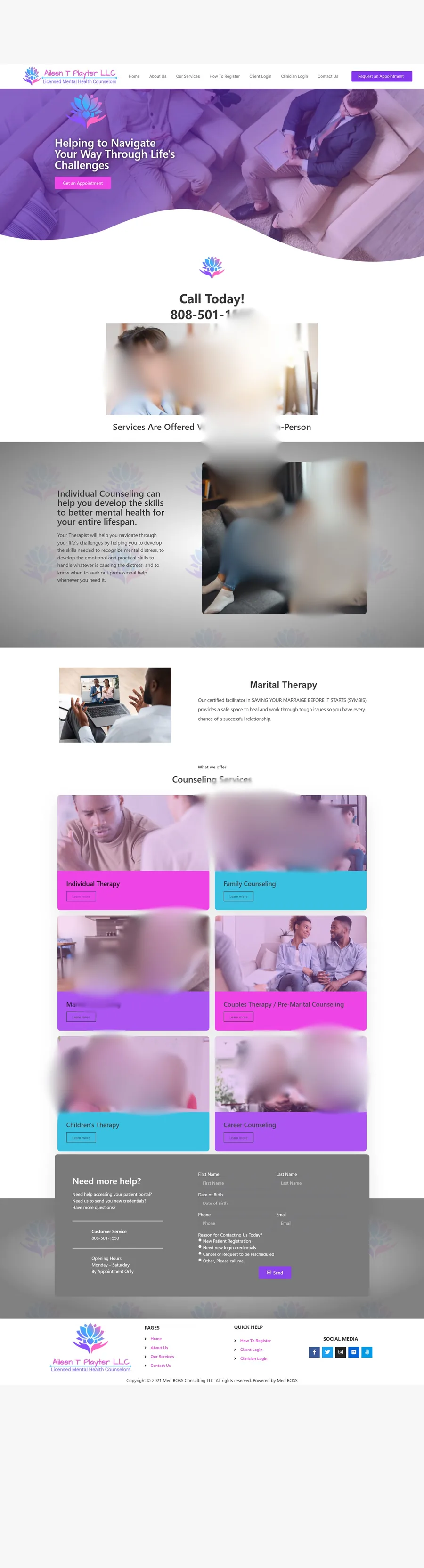 Hospital ready website with departments and patient information